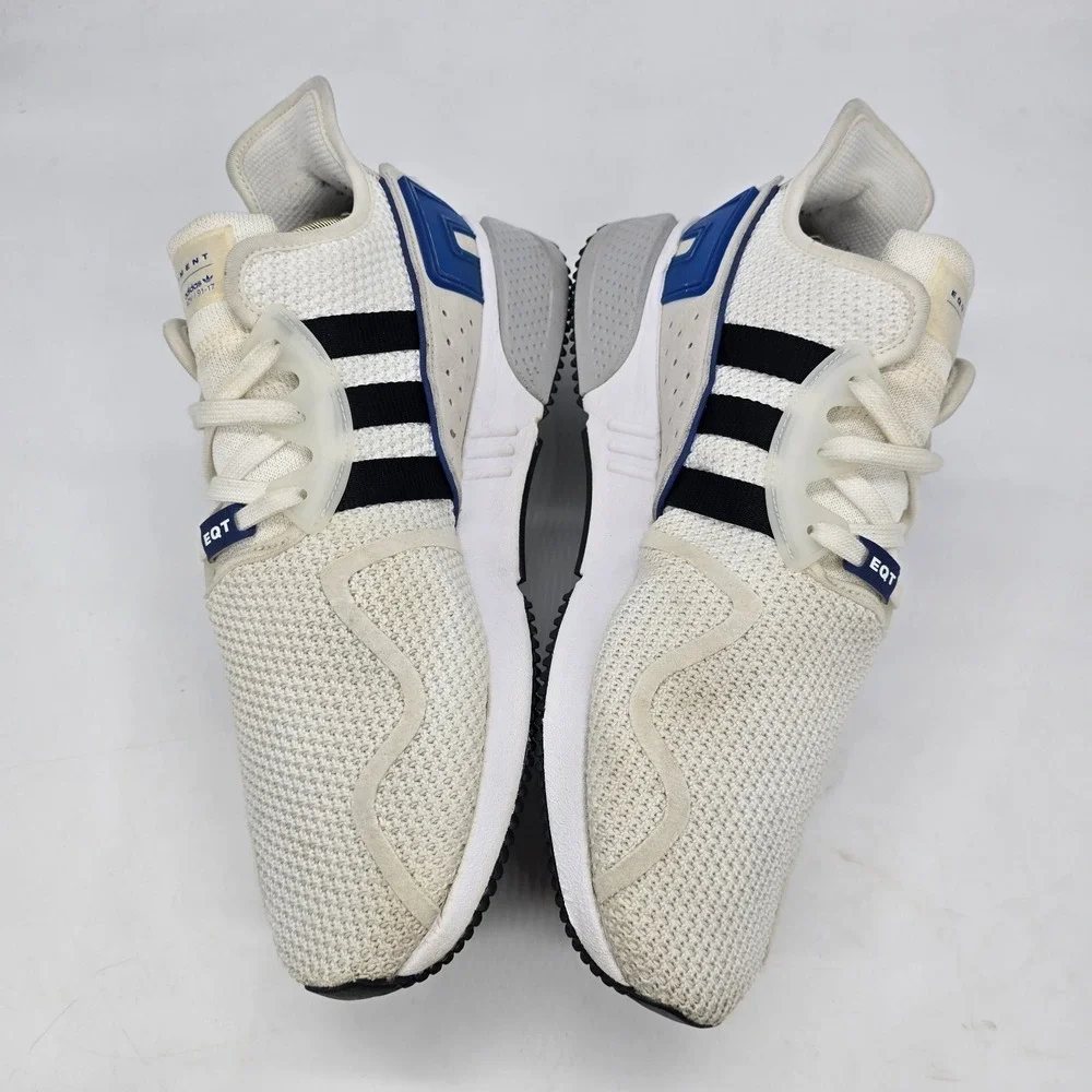 Adidas EQT Cushion ADV Mens Size 11.5 White Blue Athletic Running Shoes Sneakers